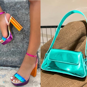 Metallic handbag